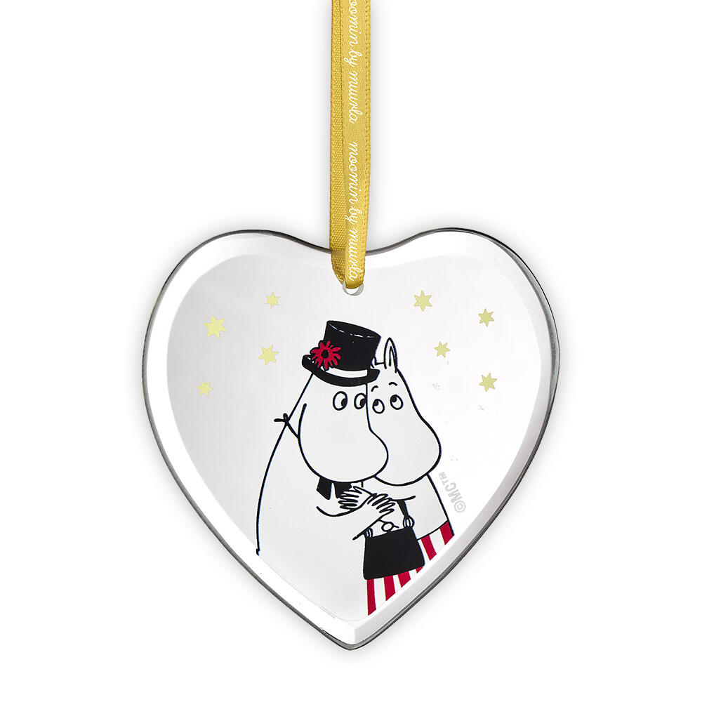 Mummi glassdekor 8 cm, Mamma og pappa