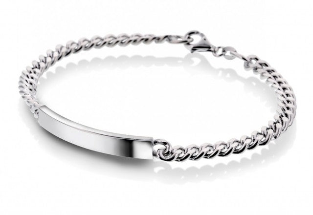 Panser ID-armbånd i sølv, 5 mm