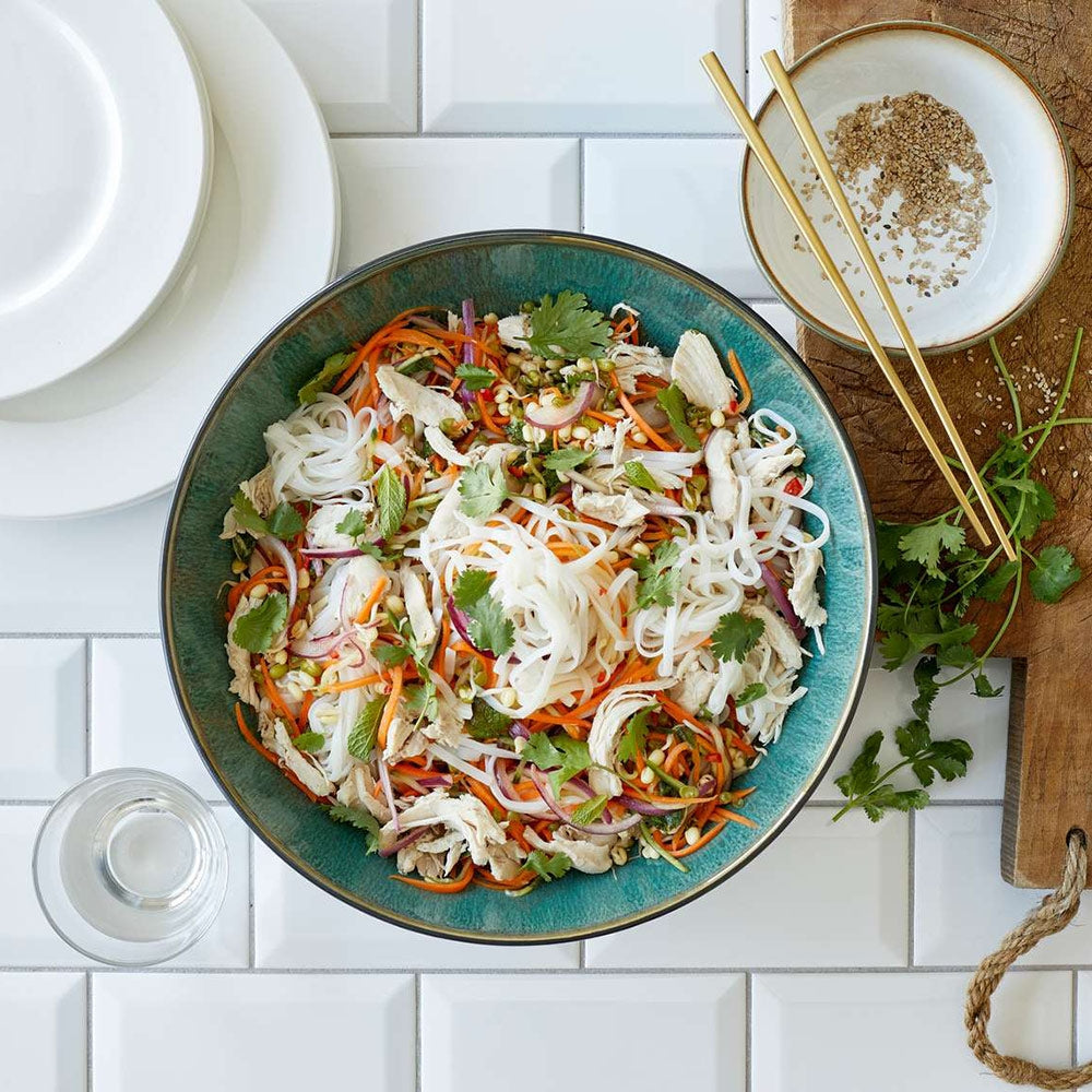 Salatbolle 30cm, Svart/grønn