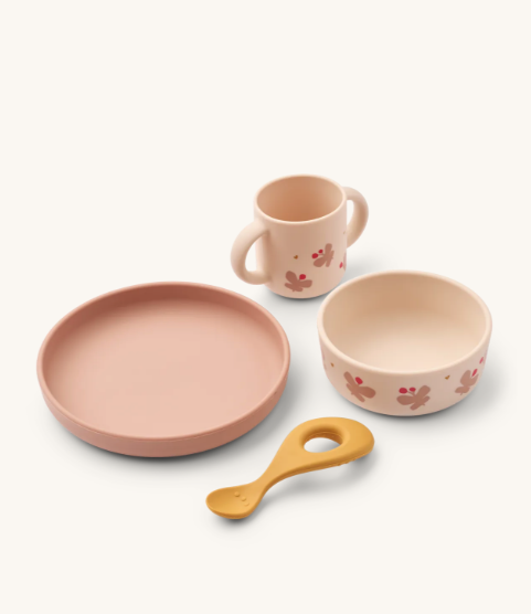 Vivi Spisesett 4 deler, Butterfly / Apple blossom