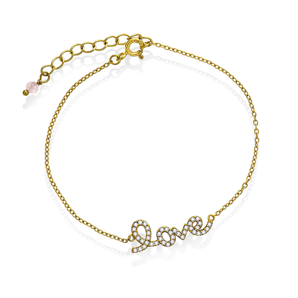 Bright love armbånd i sølv med zirkonia