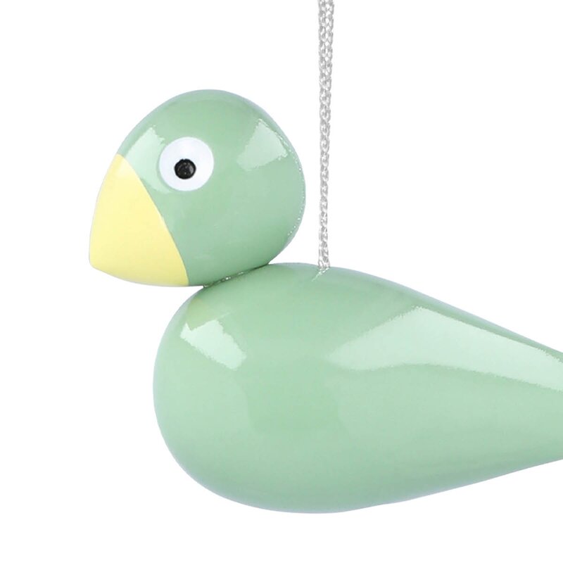 Sangfugler 3 stk, Grønn/gul/rosa