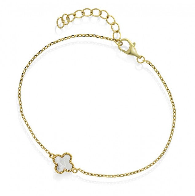 Armbånd i forgylt sølv, Hvit kløver