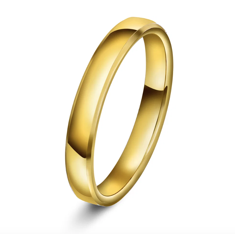 GIFTERING I GULT GULL, 3 MM