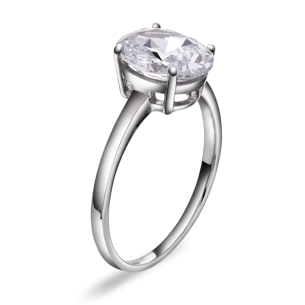 Lyra ring i sølv med zirkonia