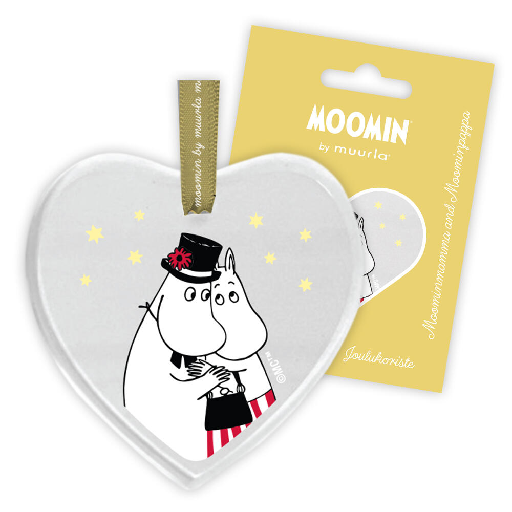 Mummi glassdekor 8 cm, Mamma og pappa