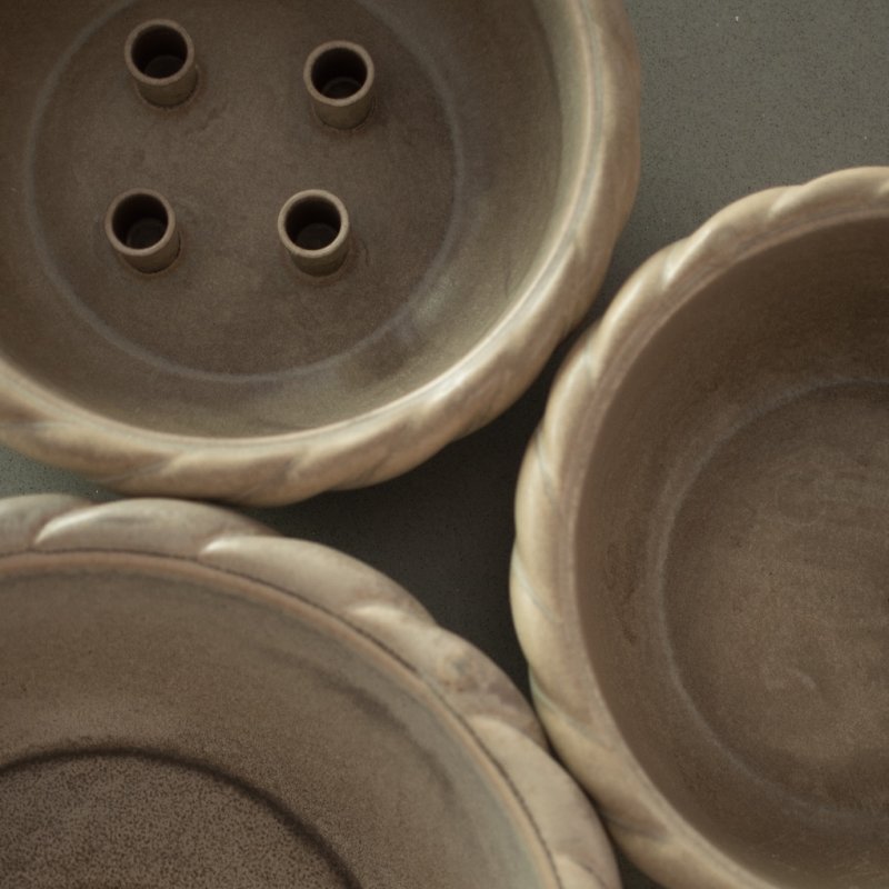 Twine Plate Candle Holder, Beige