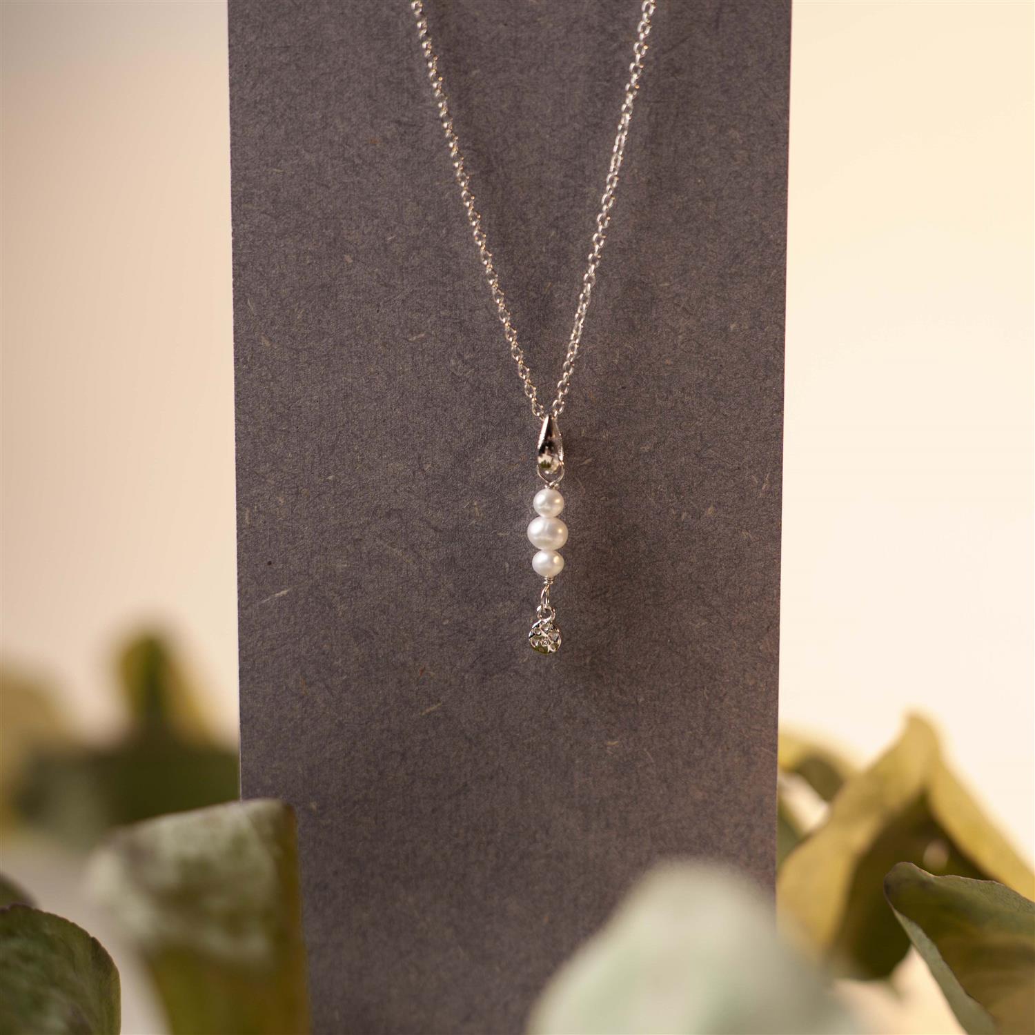 Fairy smykke i sølv med perler