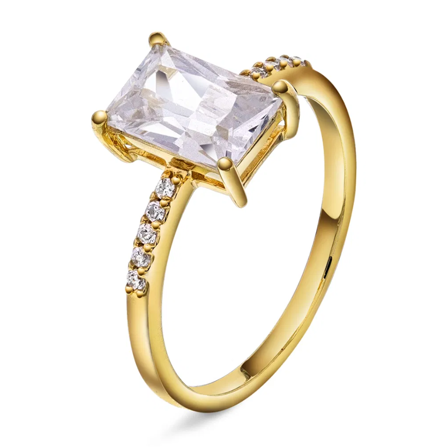 Annie ring i forgylt sølv