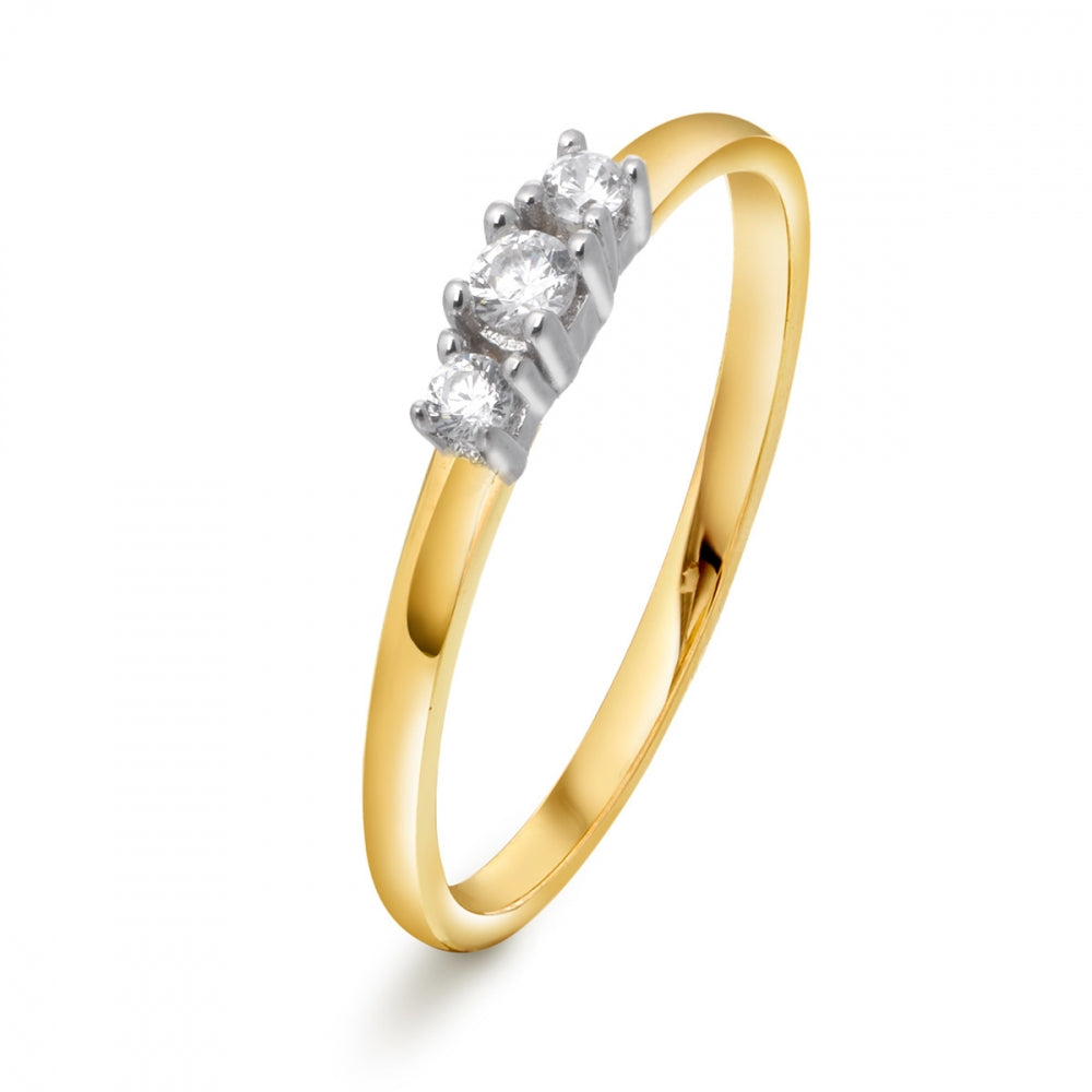 Ring i gull med zirkonia