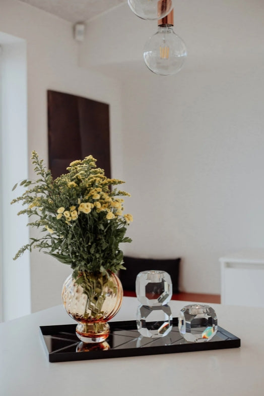 Meadow Swirl Vase Small, Amber