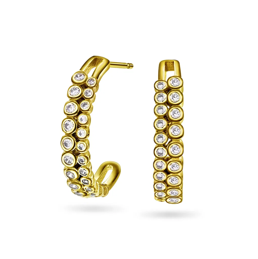 Aura øredobber i sølv med zirkonia