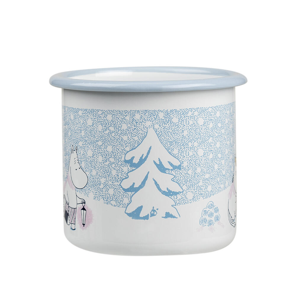 Mummikopp emalje 3,7 dl, La det snø