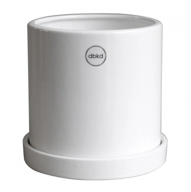 Grow Pot Ø13cm, Shiny White