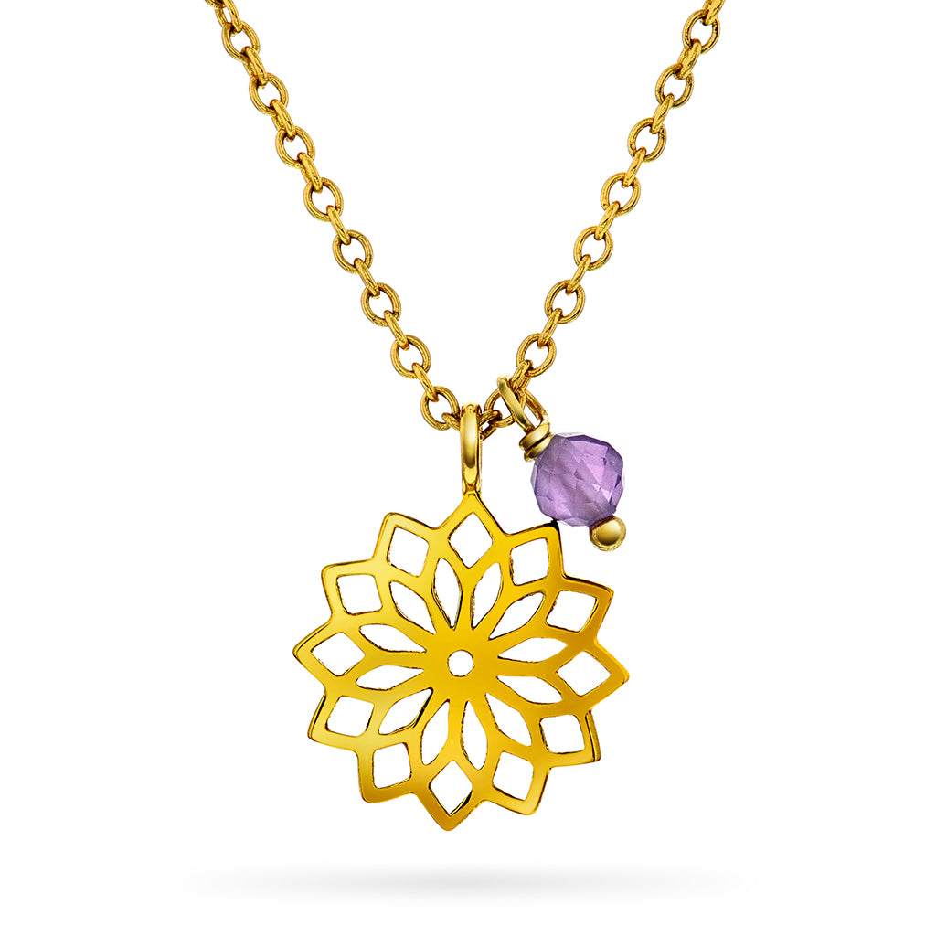 KRONECHAKRA SMYKKE I SØLV, AMETYST