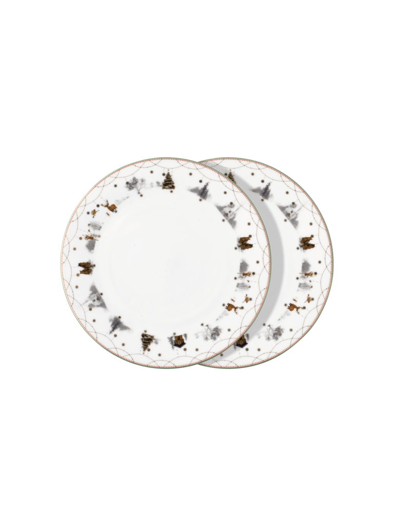 Wik & Walsøe Julemorgen Story tallerken 25 cm, 2 pk
