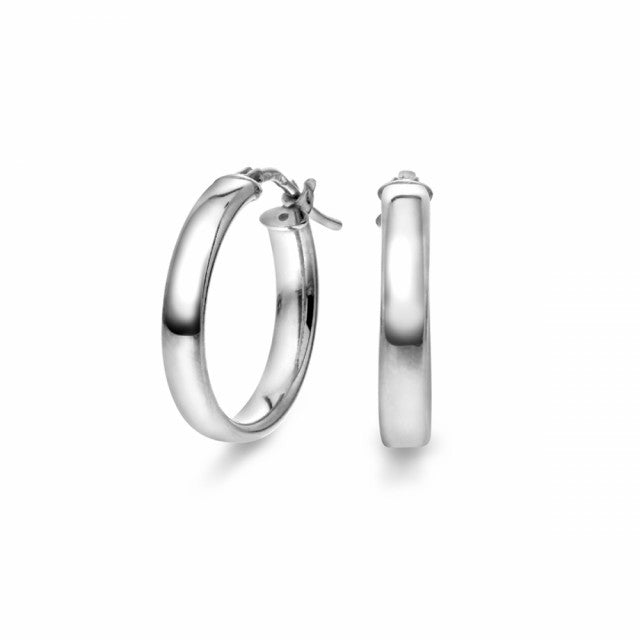 Øreringer i sølv, 20 mm