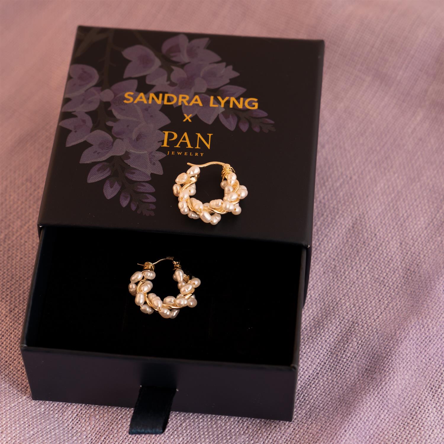 Perledrøm øreringer i sølv