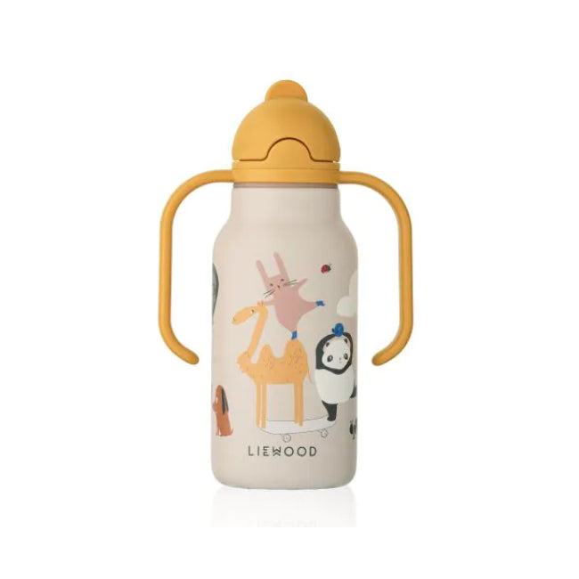 Kimmie Drikkeflaske m/håndtak 250ml, Around the world / Sandy