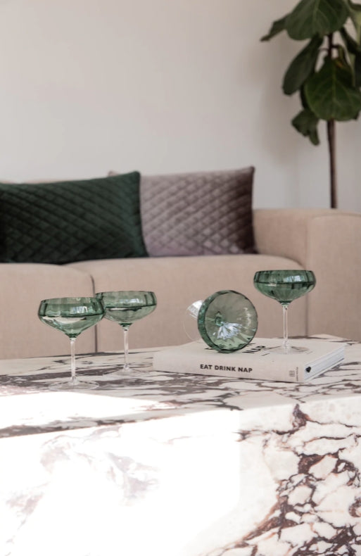 Meadow Cocktail Glass, Green