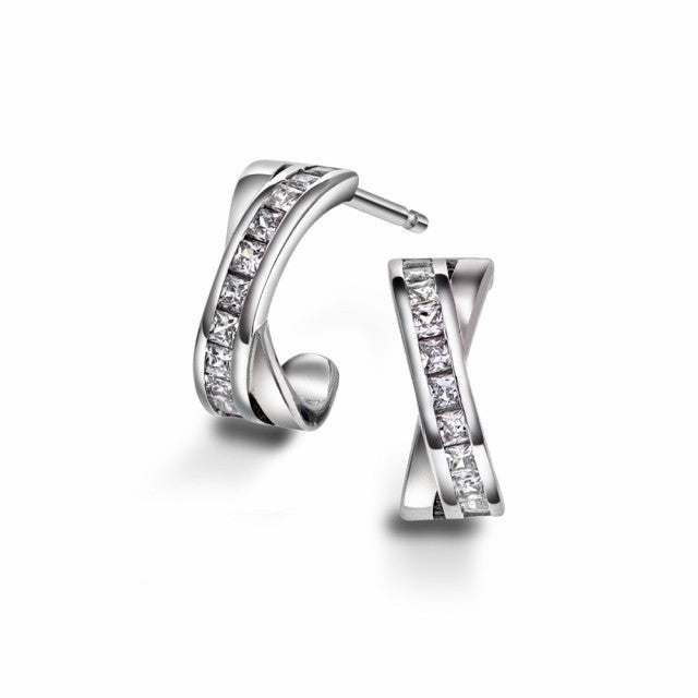 Øredobber i sølv med zirkonia