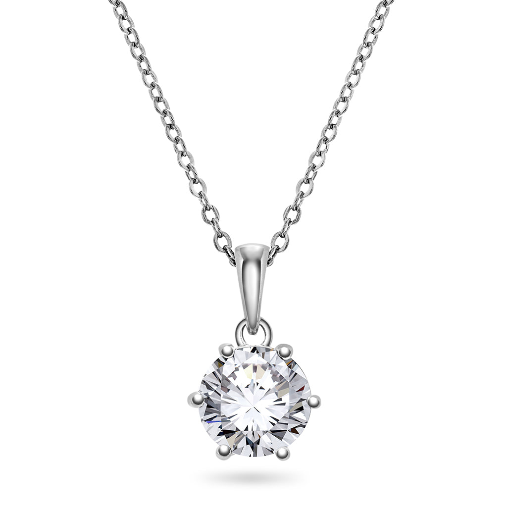 Chloe smykke i sølv, blank zirkonia