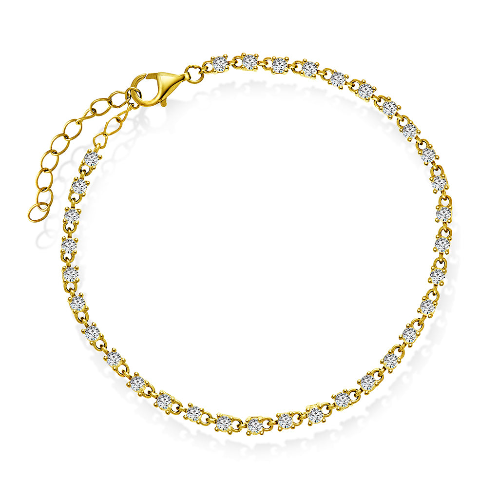 Zela armbånd i sølv med hvit zirkonia