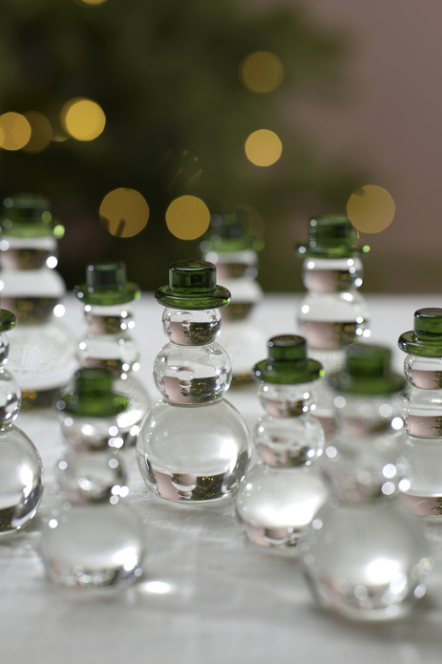 Snømann med grønn hatt, Stor