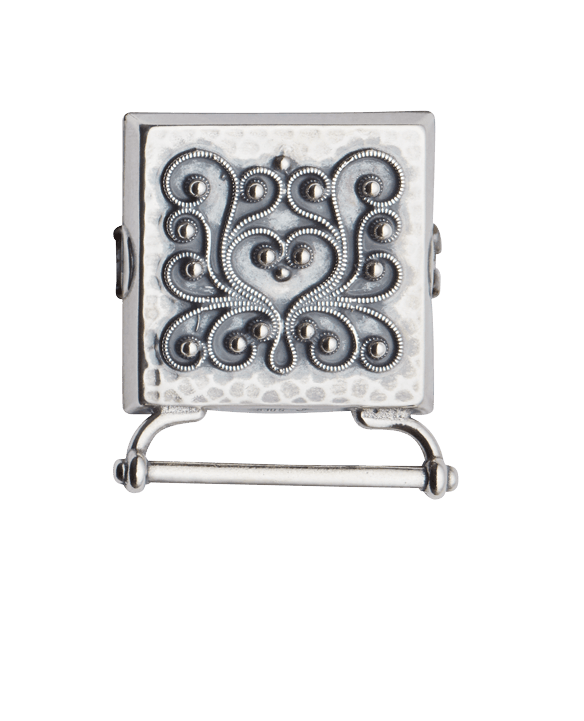 Veskestøl med bred hempe, oksidert