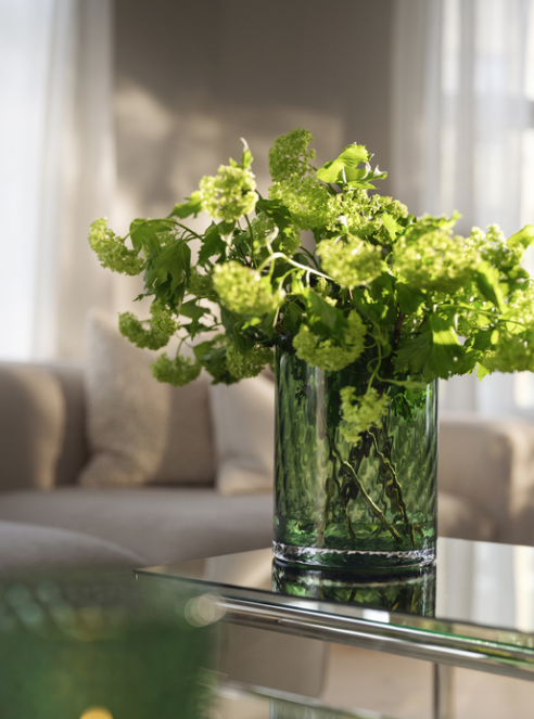 Harlekin Lykt/Vase 24cm, Grønn