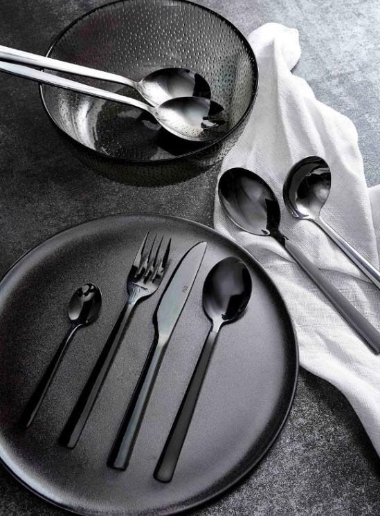 Raw Serveringsbestikk 2 deler, Svart