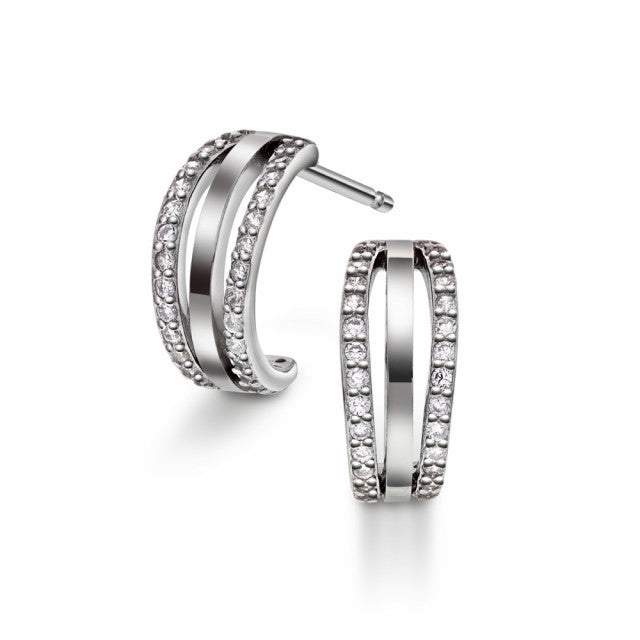 Øredobber i sølv med zirkonia