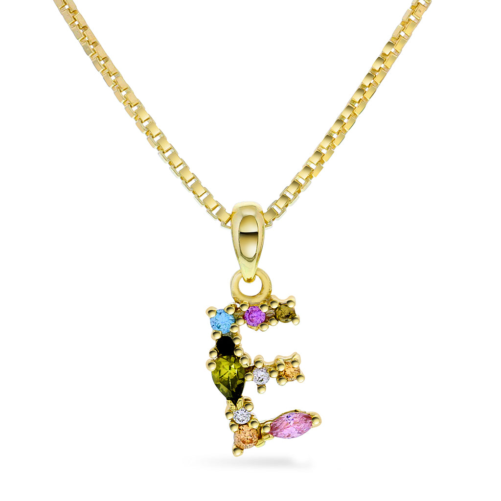 SMYKKE I SØLV MED ZIRKONIA BOKSTAV E