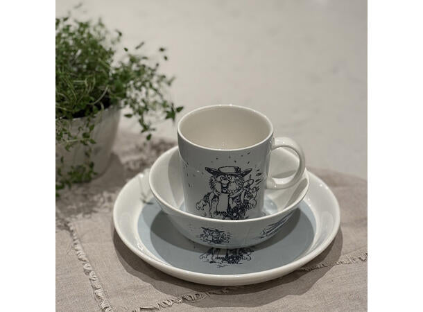 Flåklypa Flåklypa asjett 20cm, Ludvig i snøføyka