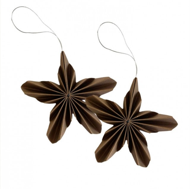 Paper Star 2 stk, Coffee