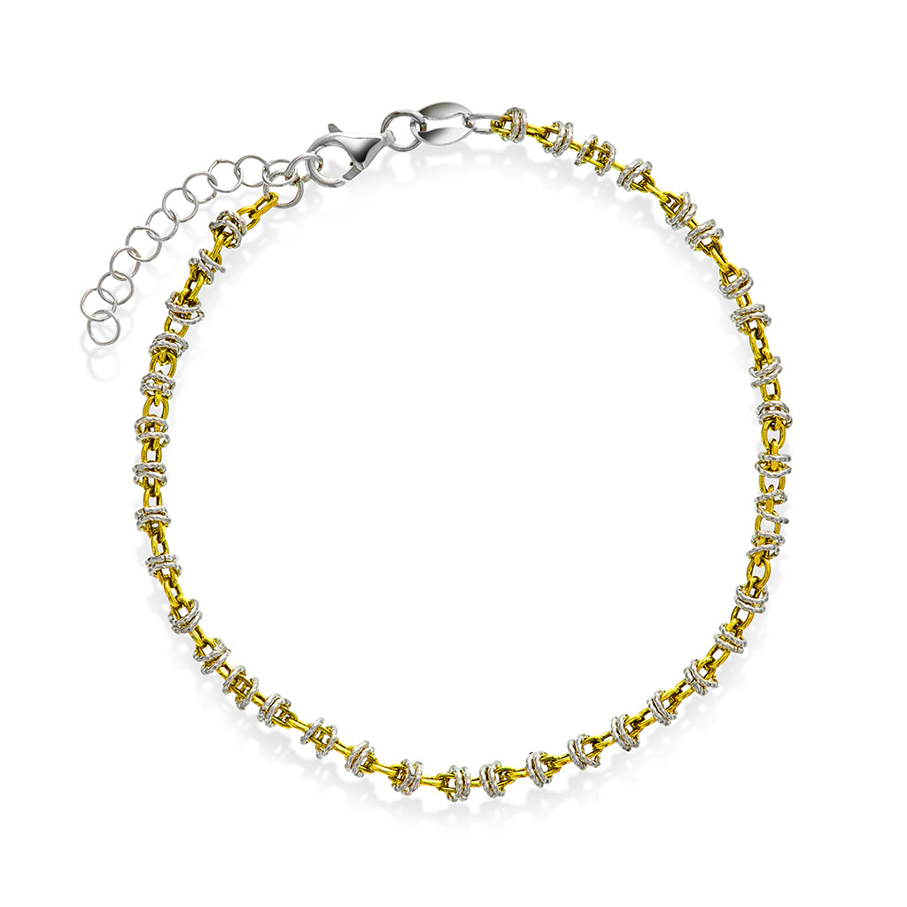 Candy Armbånd i sølv, To-farget