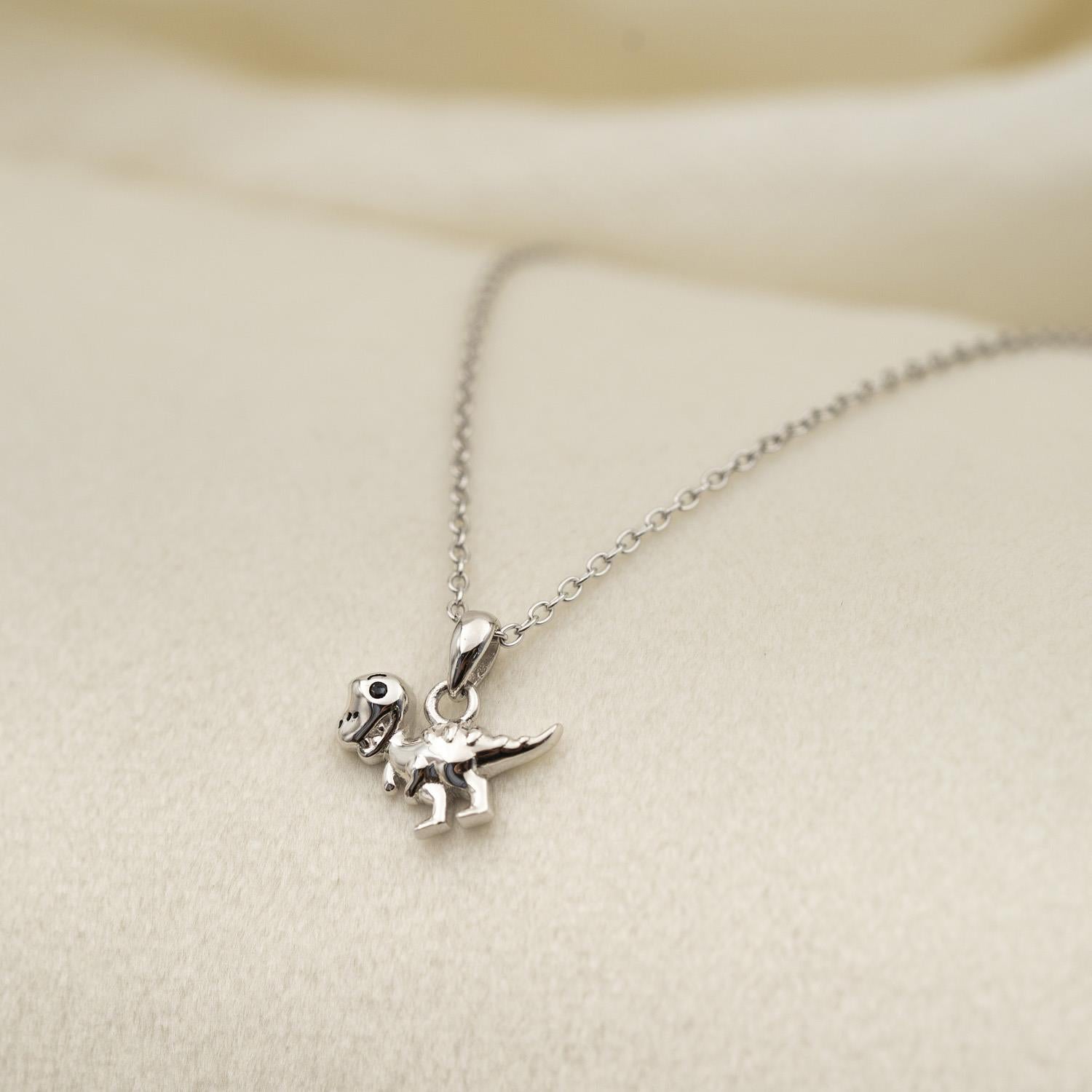 Prins & Prinsesse Smykke i sølv med dinosaur