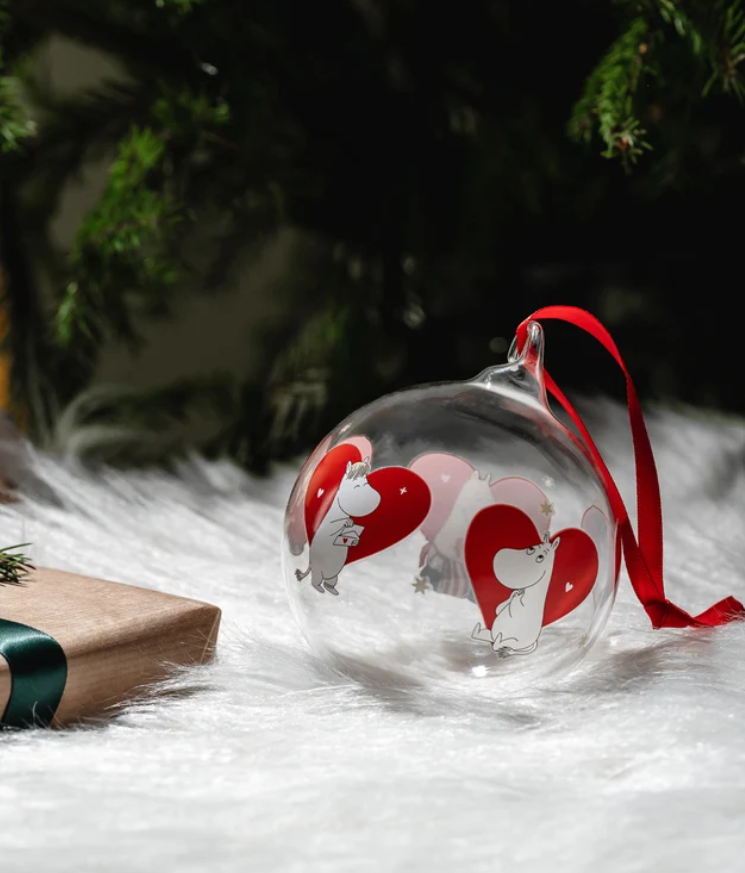 Mummi julekule 9cm, Hjerte