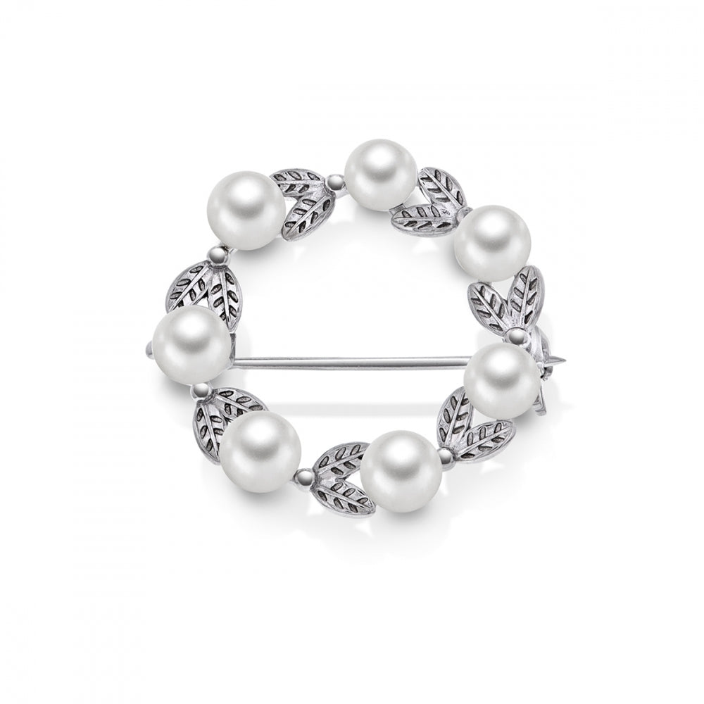 Brosje/nål i sølv, Perle