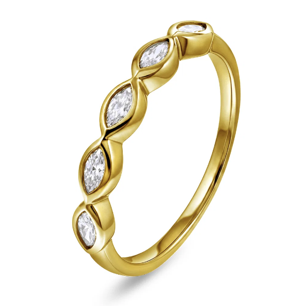 Dazzle Ring i forgylt sølv