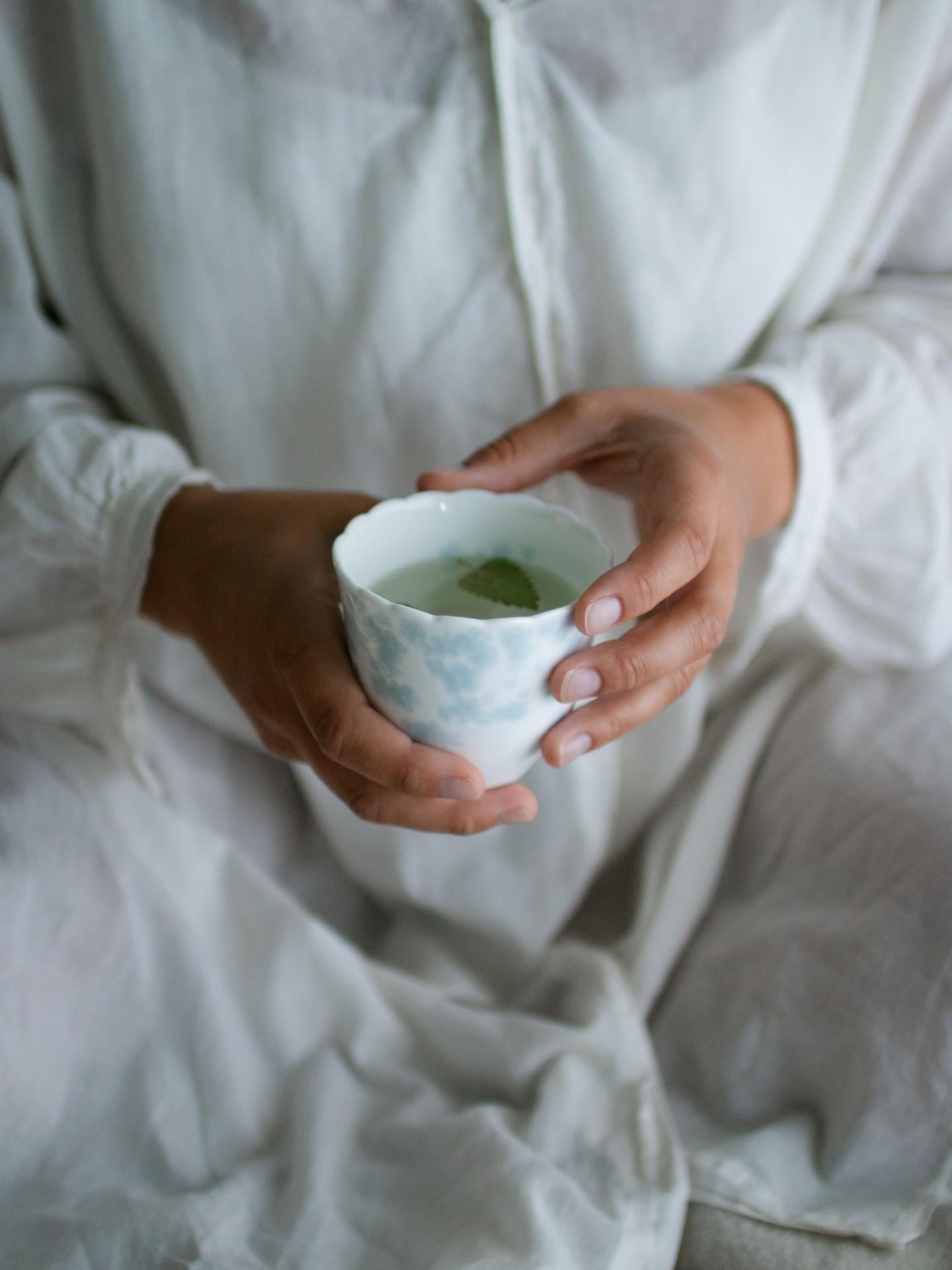 Slåpeblom blå kopp uten hank 20 cl, 2 pk