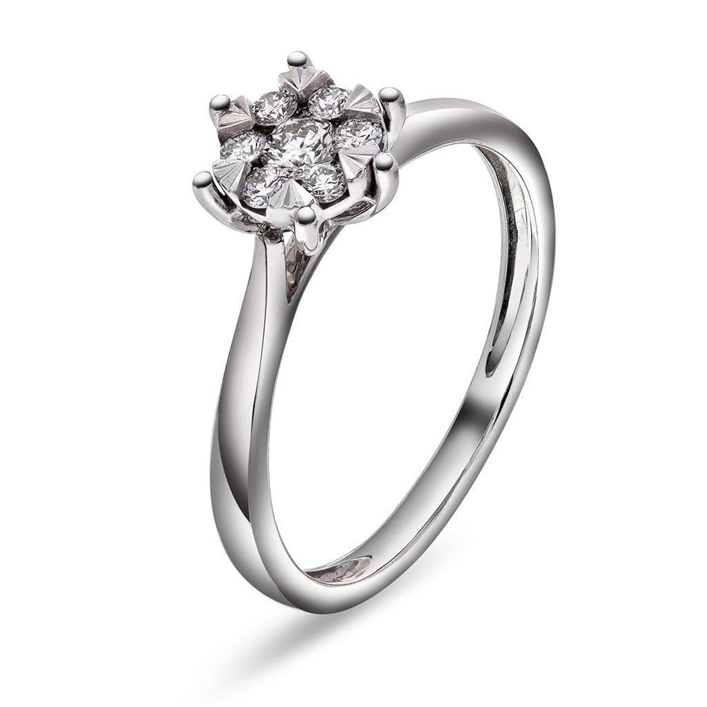 Ring i gull med diamant 0,25 ct WP