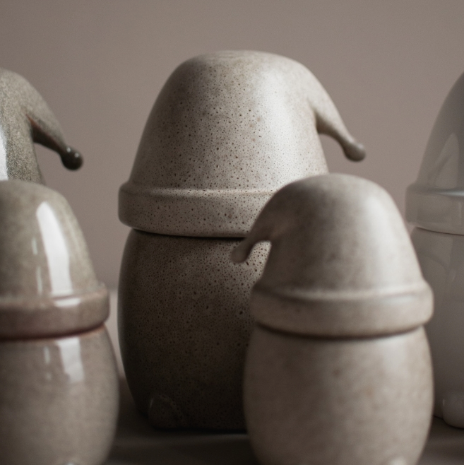 EATING SANTA LARGE, BEIGE