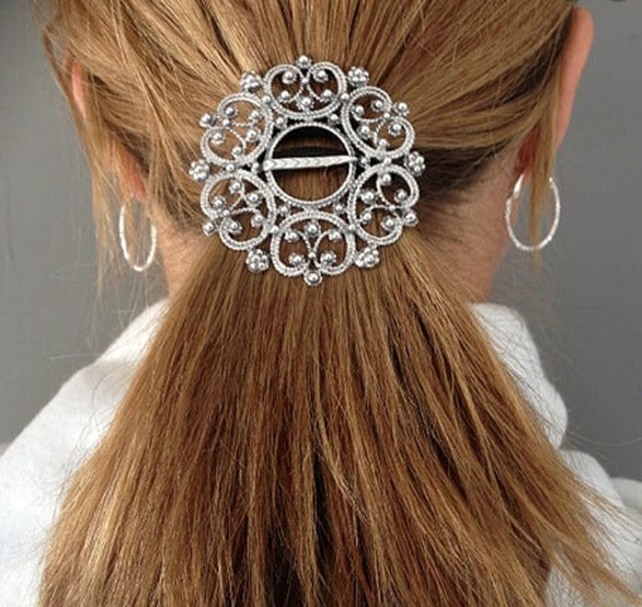 Fjordsylv Hårsølje til bunad, oksidert