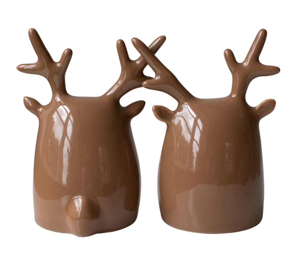 Deer Twins 2 stk, Shiny Nougat