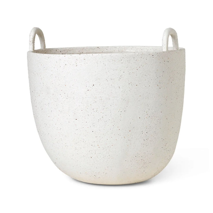 Speckle Pot Large, Off White
