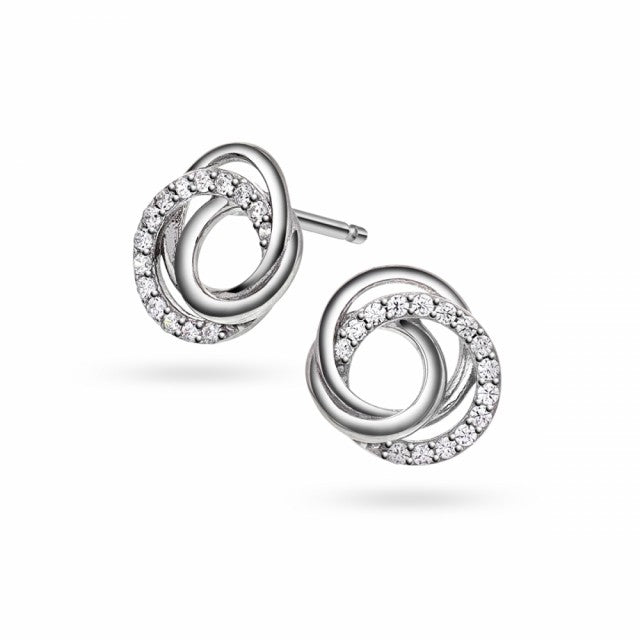 Øredobber i sølv med zirkonia