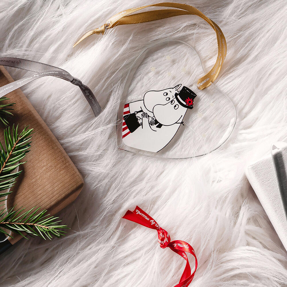 Mummi glassdekor 8 cm, Mamma og pappa