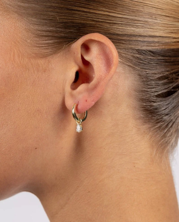 Trinity Drop Øreringer med zirkonia, Clear