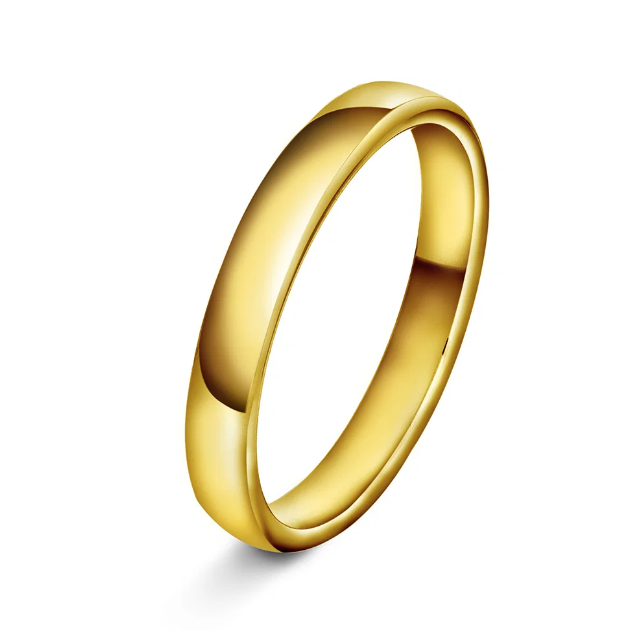 GIFTERING I GULT GULL, 3 MM